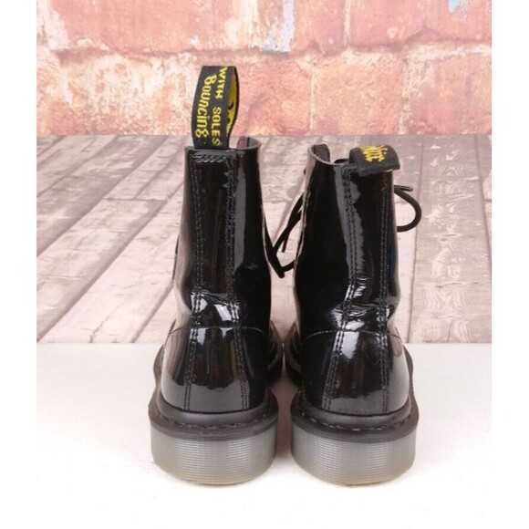 Dr. Martens Pascal Stud AirWair Boots Black Patent Leather Women's Size 6 AW006 - Picture 4 of 8